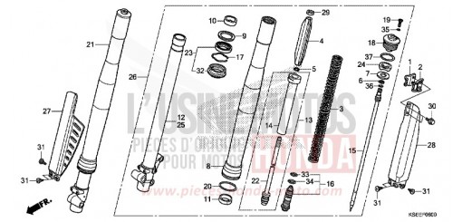 FRONT FORK CRF150RBE de 2014